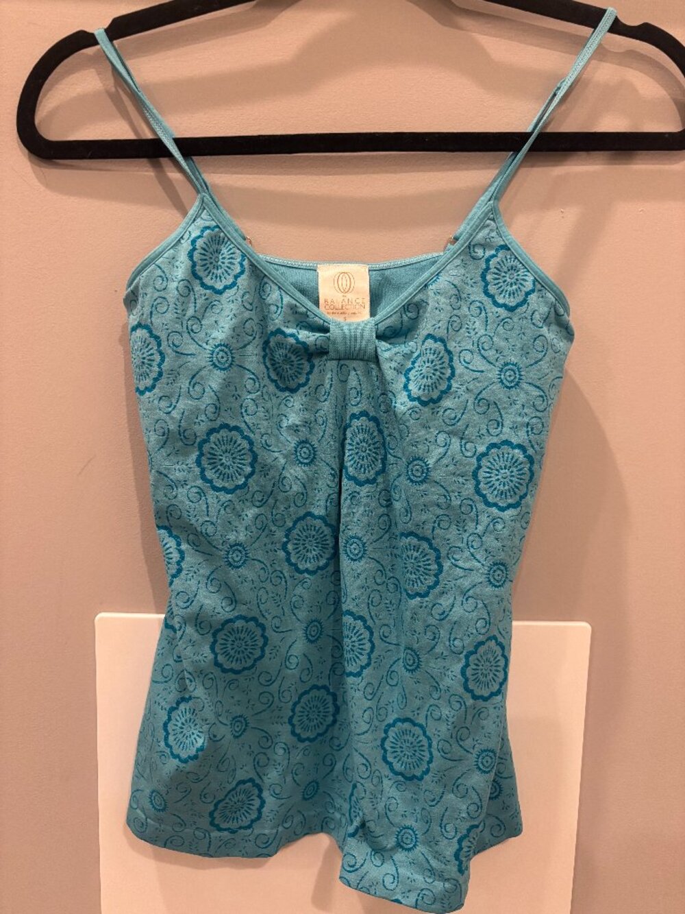 Balance Collection Women's Blue Floral Tank Top Size S